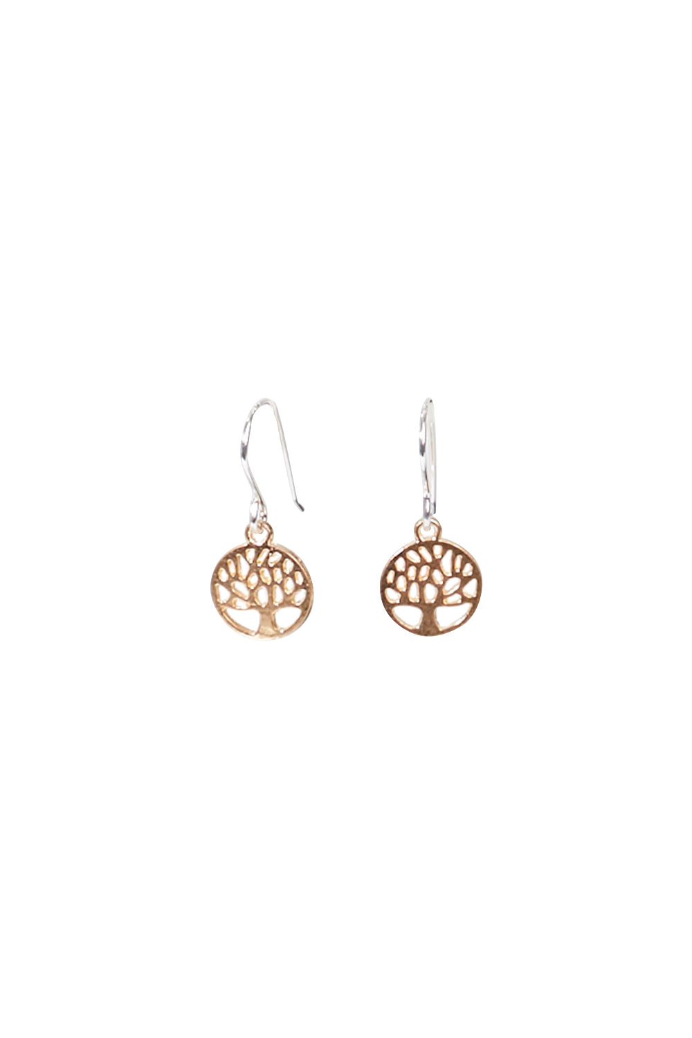 Product shot of the Rose Gold Elm Earring in colour Rosegold (Metallics), from the front