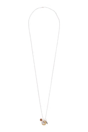 Product shot of the Honeybee Drop Necklace in colour Goldsilver (Metallics), from the front