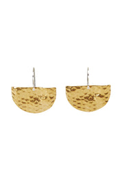 Product shot of the Nova Raw Brass Earring in colour Rawbrass (Metallics), from the front