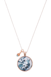 Product shot of the Eucalyptus Pendant With Seed Beads Necklace in colour Eucal (Green), detail