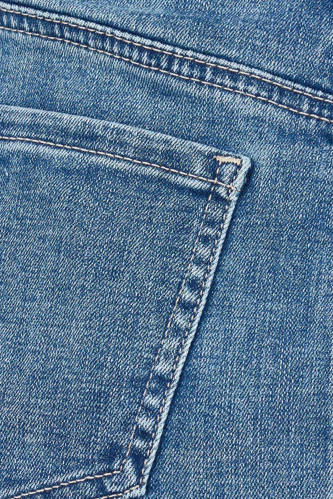 Product shot of the High Rise Long Skirt in colour Fairmont (Blue), detail
