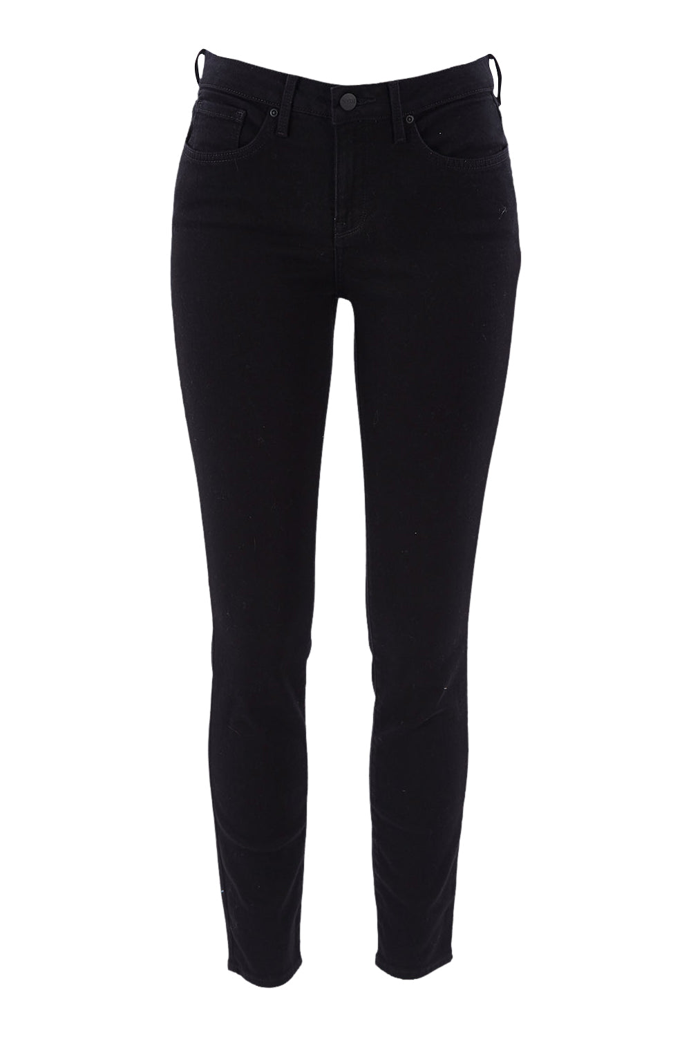 Product shot of the Ami Skinny Jean in colour Black (Black), from the front