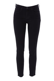 Product shot of the Ami Skinny Jean in colour Black (Black), from the front