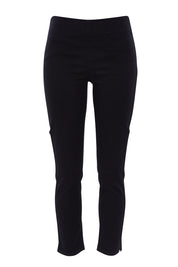 Product shot of the Alina Skinny Ankle Pull On Jean in colour Black (Black), from the front