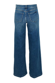 Product shot of the Teresa Wide Leg Jeans in colour Riorapids (Blue), from the back
