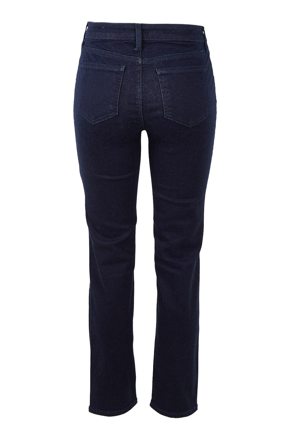 Product shot of the Sheri Slim Jean in colour Rinse (Blue), from the back