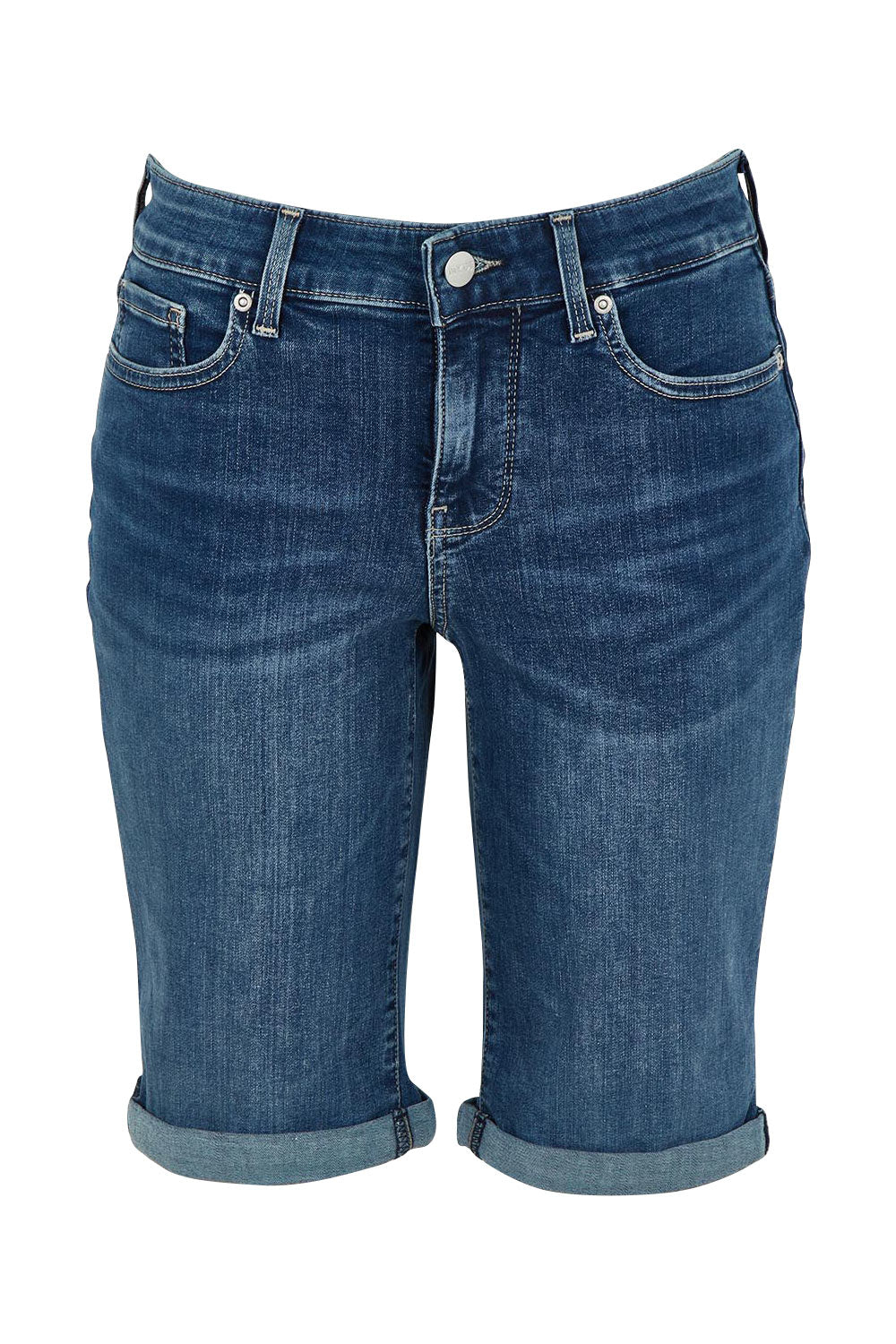 Product shot of the Briella Short in colour Valencia (Blue), from the front