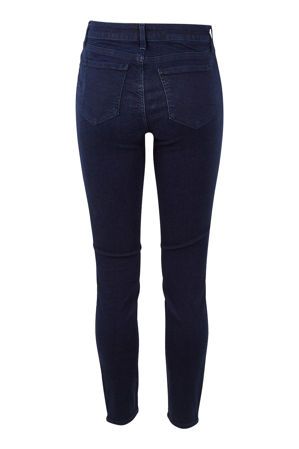 Product shot of the Ami Skinny Jean in colour Rinse (Blue), from the back