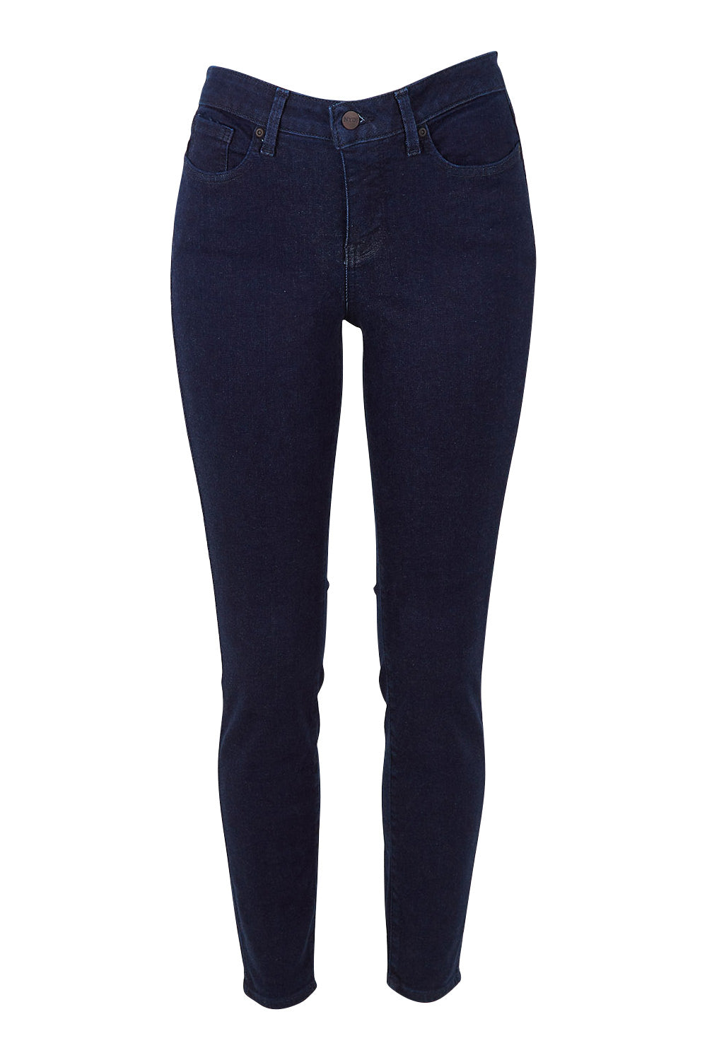 Product shot of the Ami Skinny Jean in colour Rinse (Blue), from the front