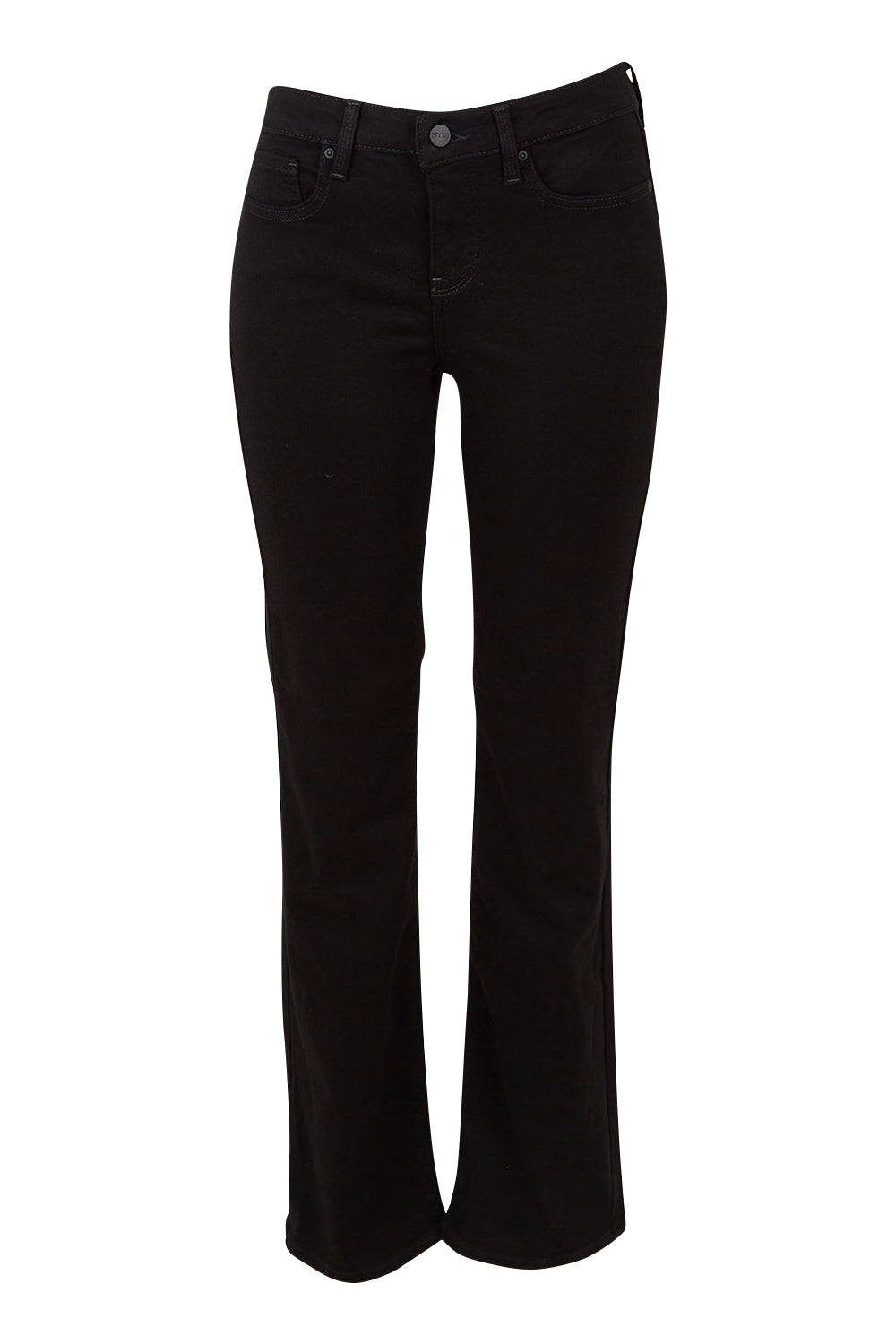 Product shot of the Barbara Bootcut Jean in colour Black (Black), from the front