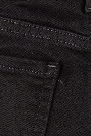 Product shot of the Marilyn Straight Jean in colour Black (Black), detail