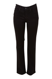 Product shot of the Marilyn Straight Jean in colour Black (Black), from the front