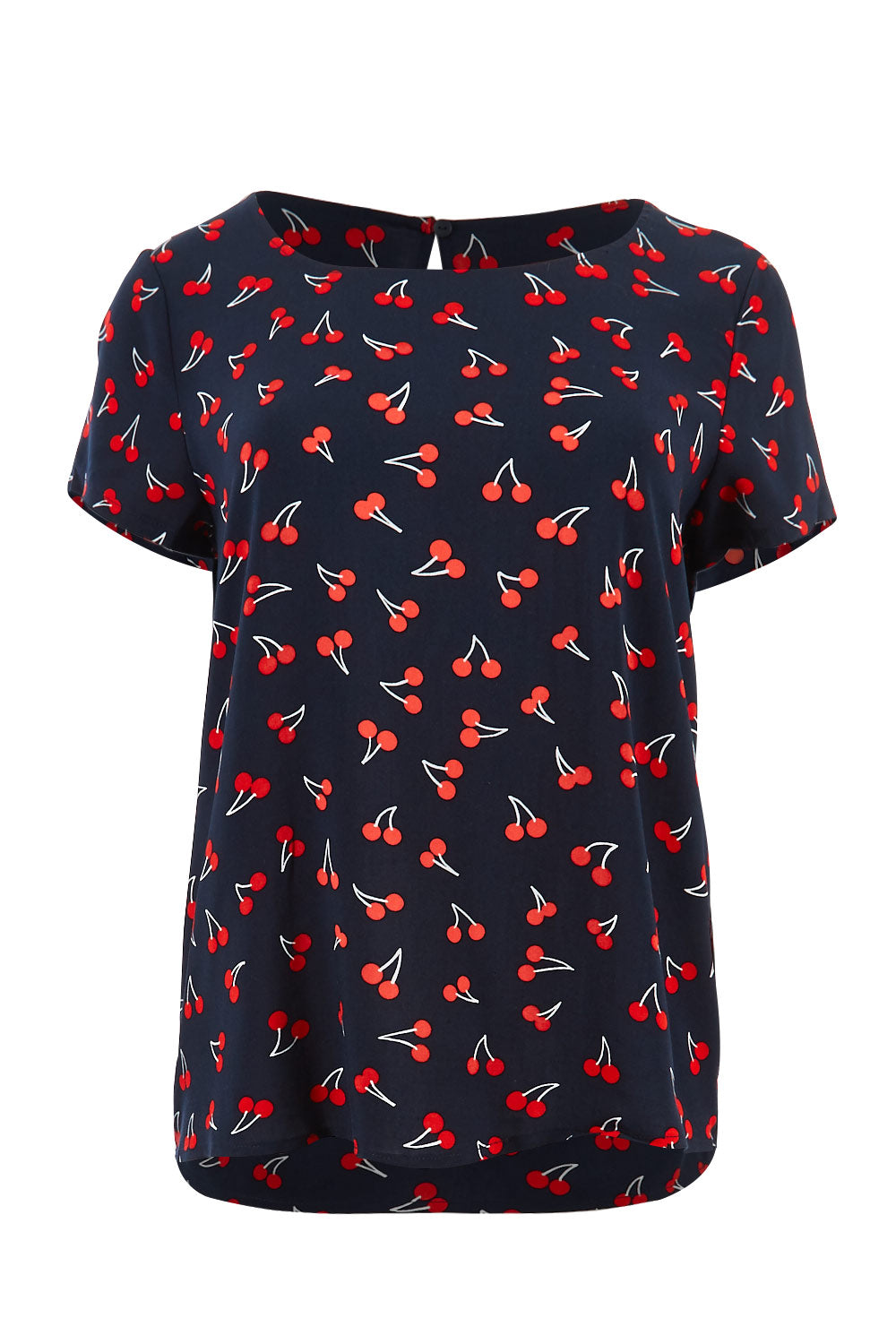 Product shot of the First Mix Top in colour Cherry (Black), from the front