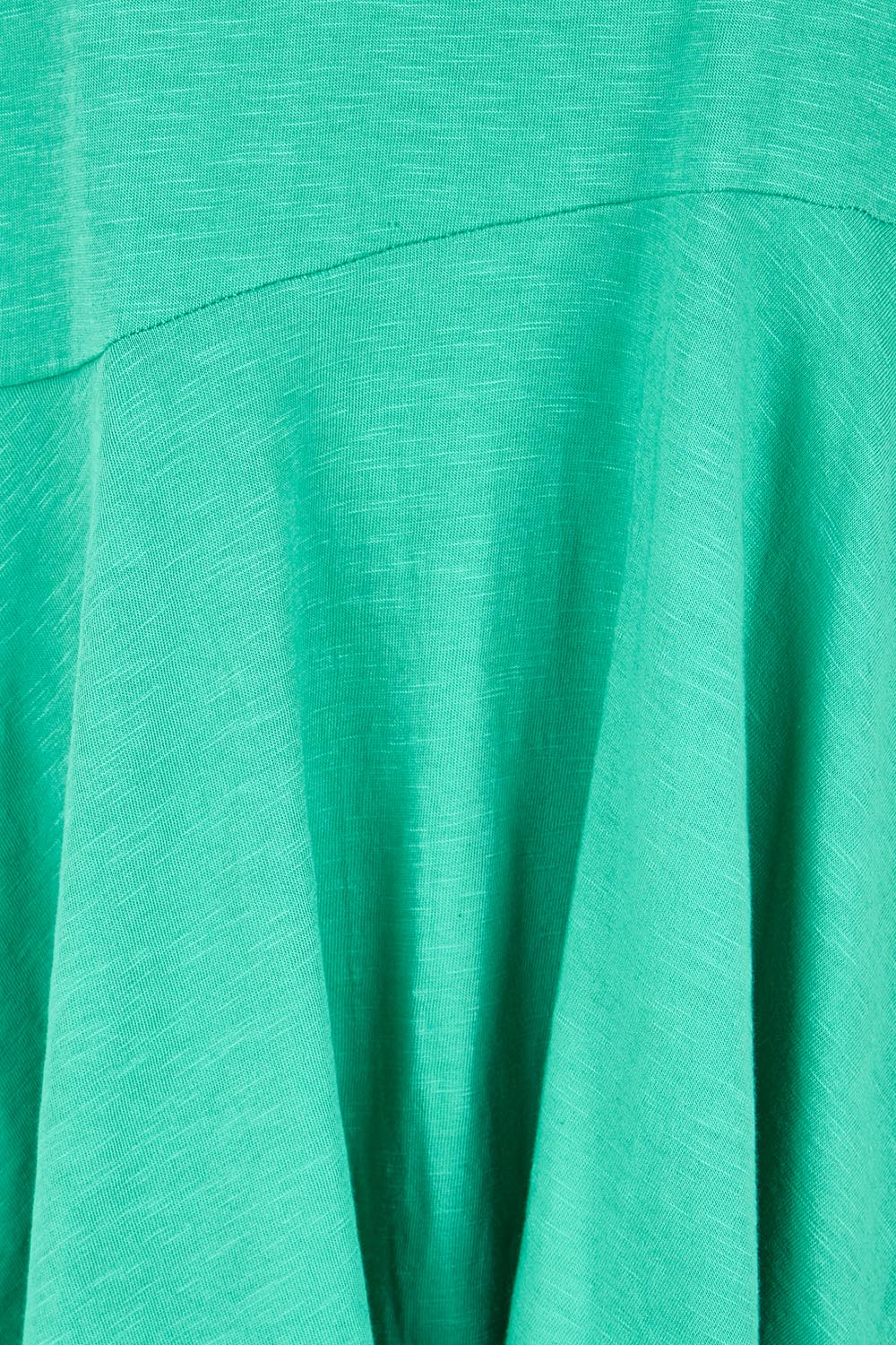Product shot of the Essentials Bubble Cotton Knit Dress - Green in colour Green, showing detail