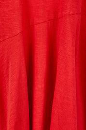 Product shot of the Essentials Organic Cotton Bubble Dress in colour Red (Red), detail