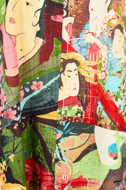 Product shot of the Patch Bubble Dress – Print in colour Print, showing detail