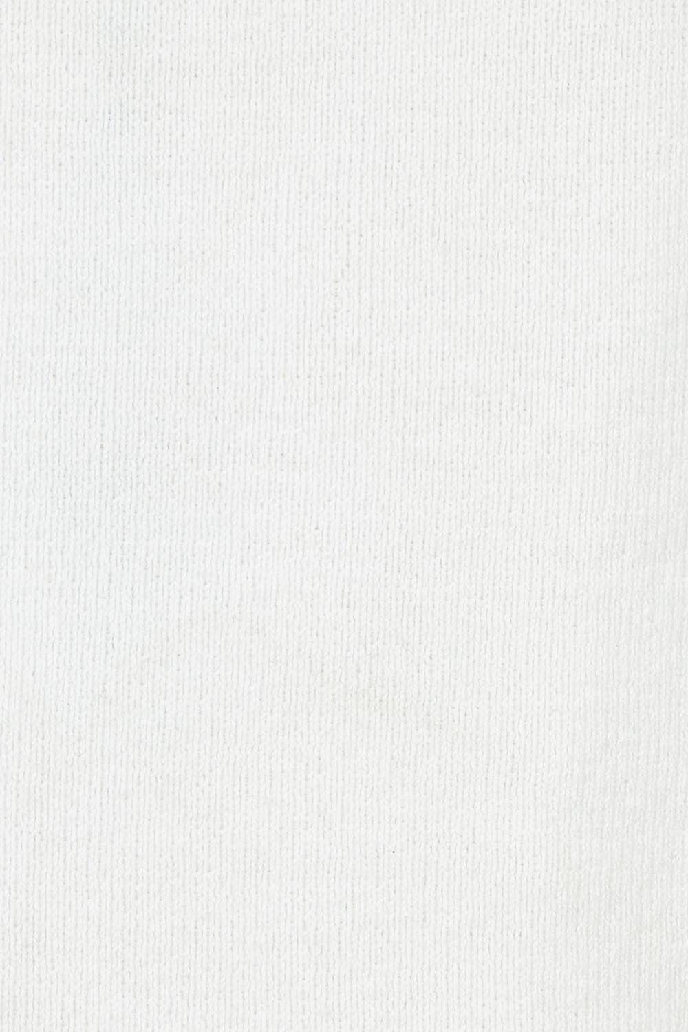Product shot of the Essentials Squareneck Knit Cotton Top in colour White (White), detail