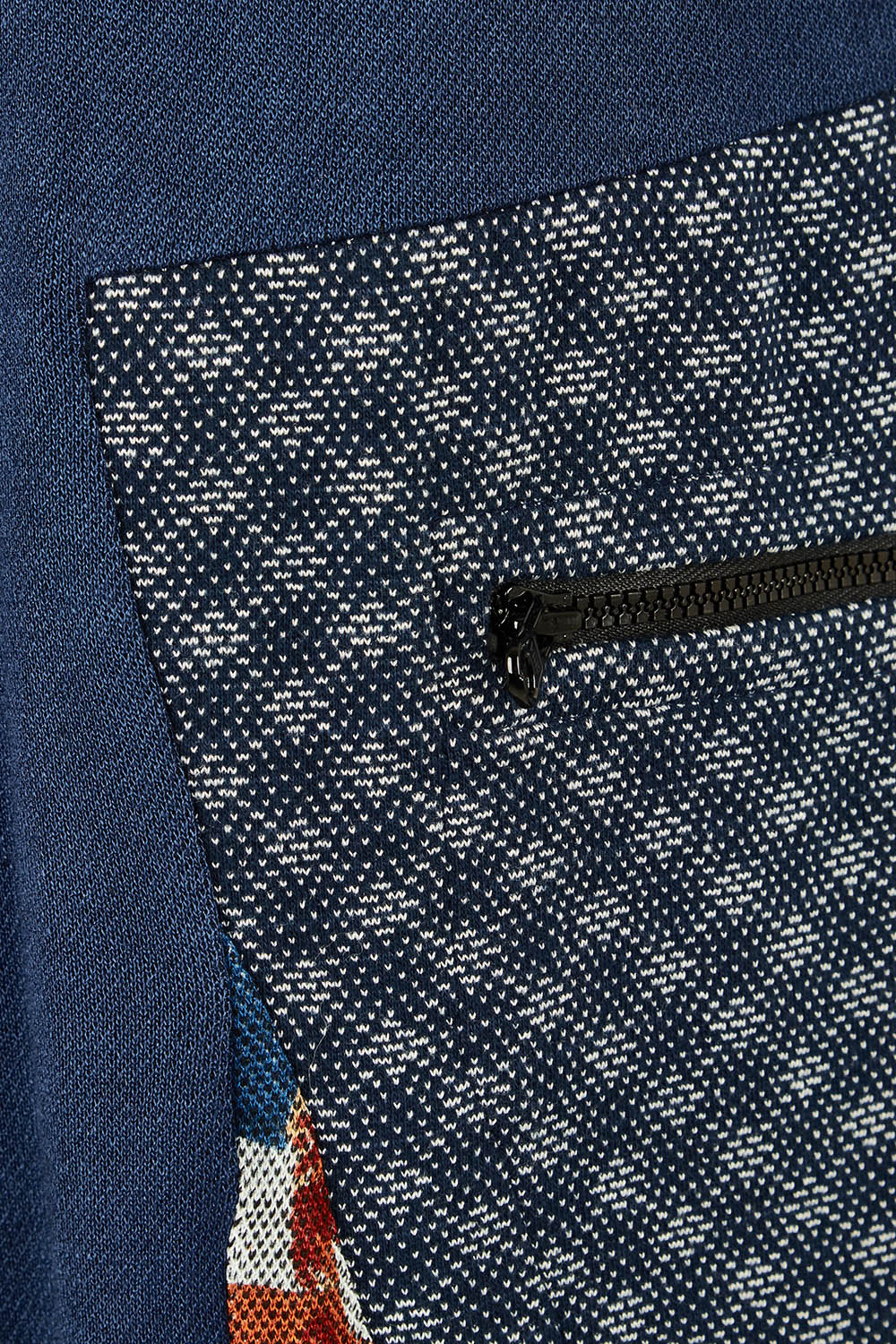 Product shot of the Dancing Queen Cotton Patch Dress in colour Dancing (Blue), detail