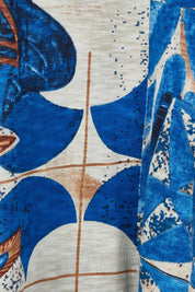 Product shot of the Wyndham Shift Flair Cotton Dress in colour Print, detail