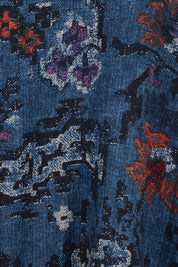 Product shot of the Bubble Dress in colour Tabriz (Blue), detail