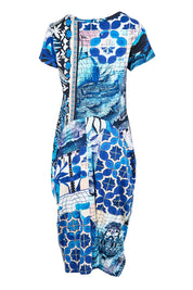 Product shot of the Horseshoe Bubble Dress – Print in colour Print, from the back