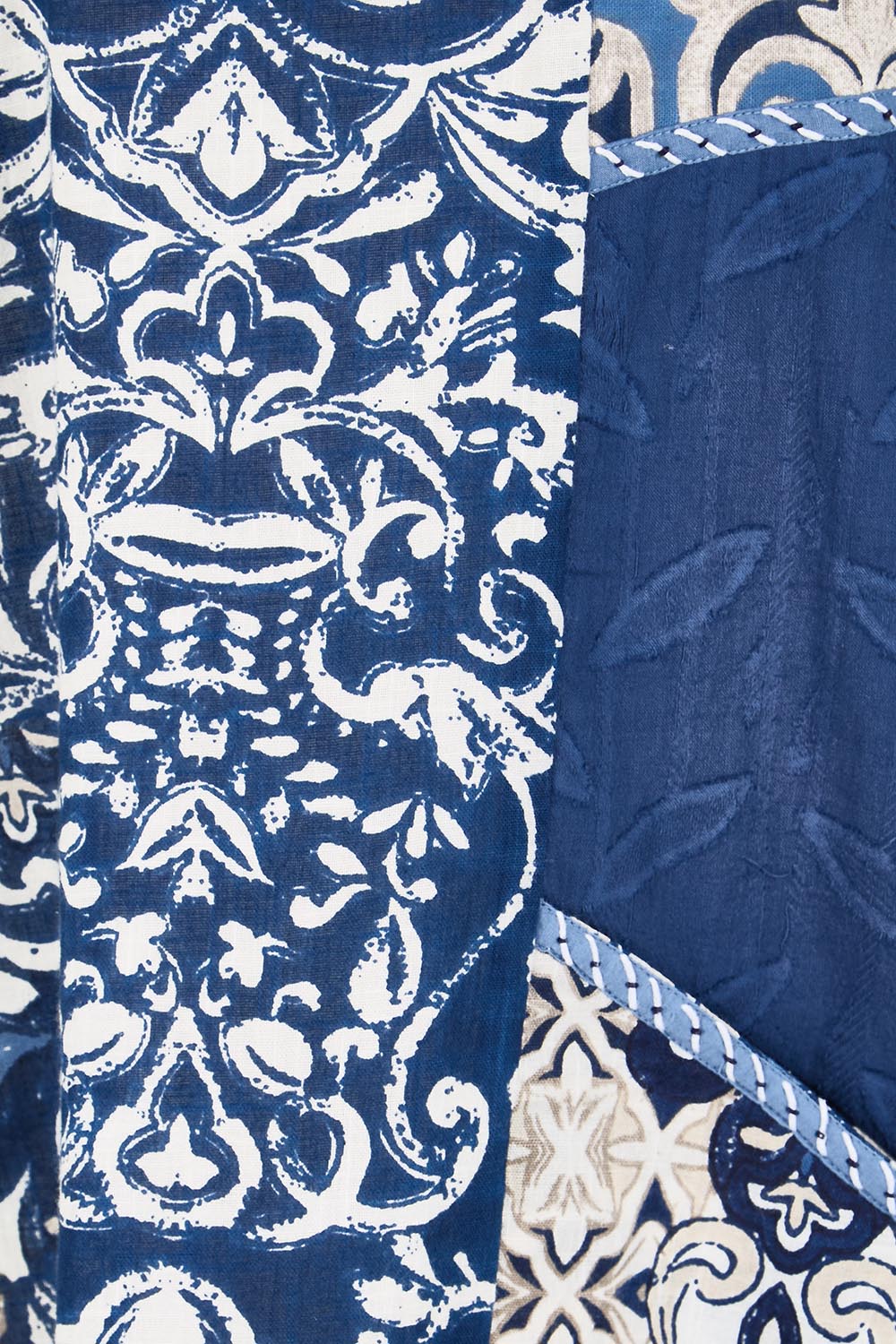 Product shot of the Patch Dress – Print in colour Print, showing detail