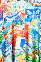 Product shot of the Horseshoe Bubble Dress – Print in colour Print, showing detail