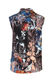 Product shot of the Abstract Reversible Zip Vest in colour Abstract, from the back
