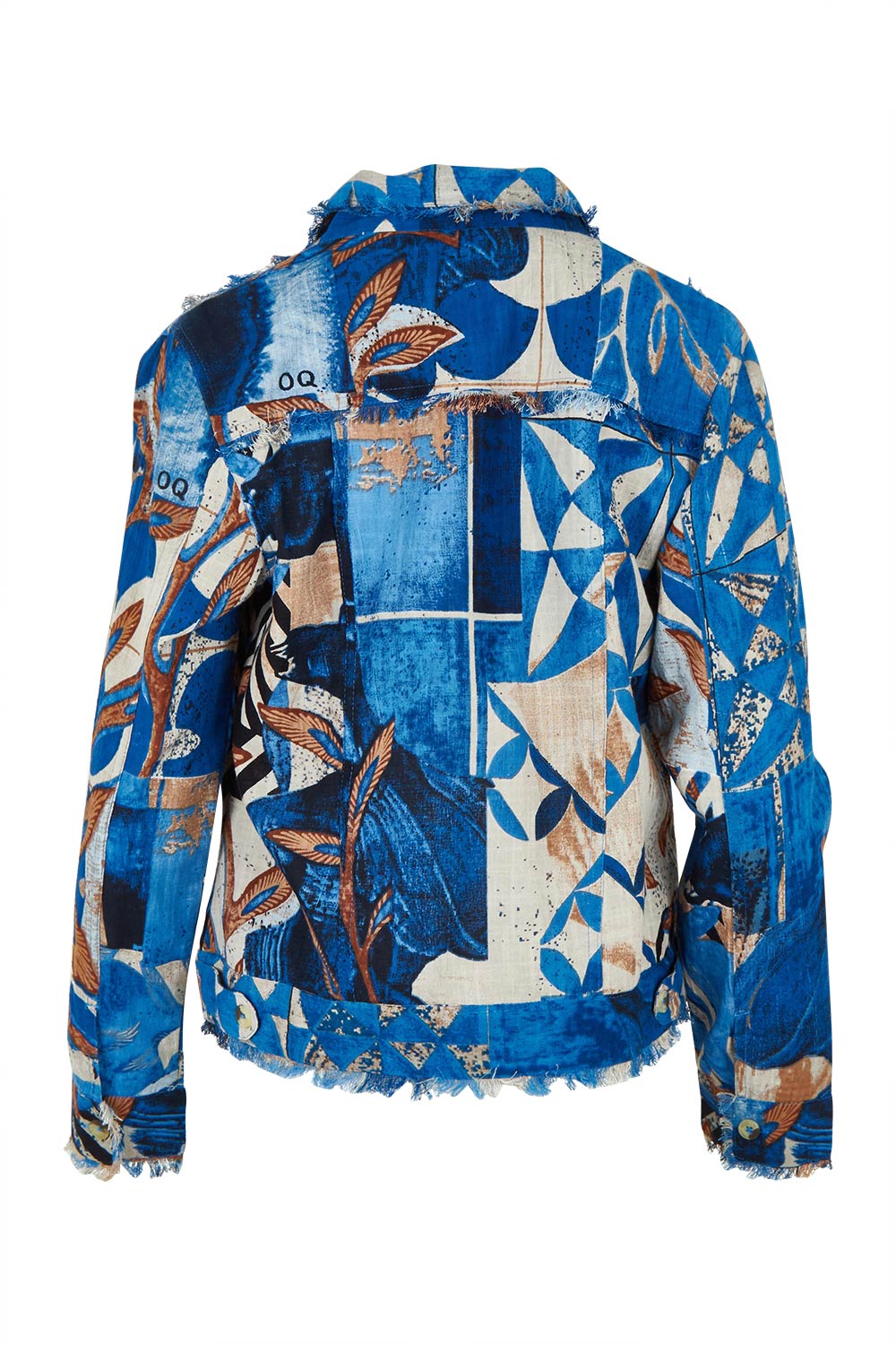 Product shot of the Wyndham Cotton Jacket in colour Wyndham (Blue), from the back