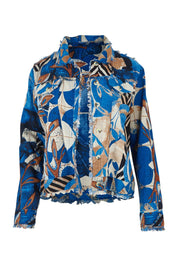 Product shot of the Wyndham Cotton Jacket in colour Wyndham (Blue), from the front