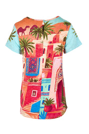 Product shot of the Crew Contemporary T-Shirt – Rabat in colour Rabat, from the back