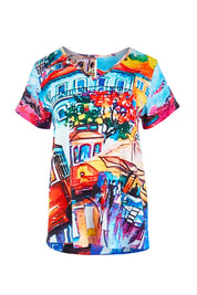 Product shot of the V-Contemporary T-Shirt – Lisbon in colour Lisbon, from the front