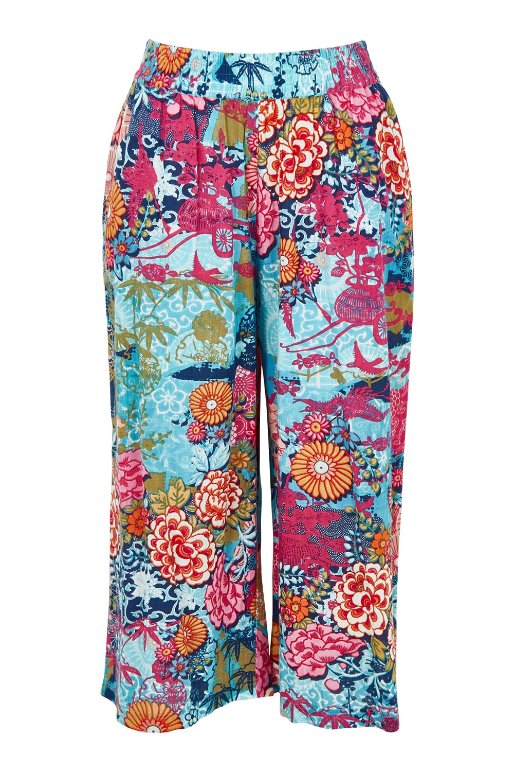 Product shot of the Ikebana Cotton Pant in colour Ikebana, from the back