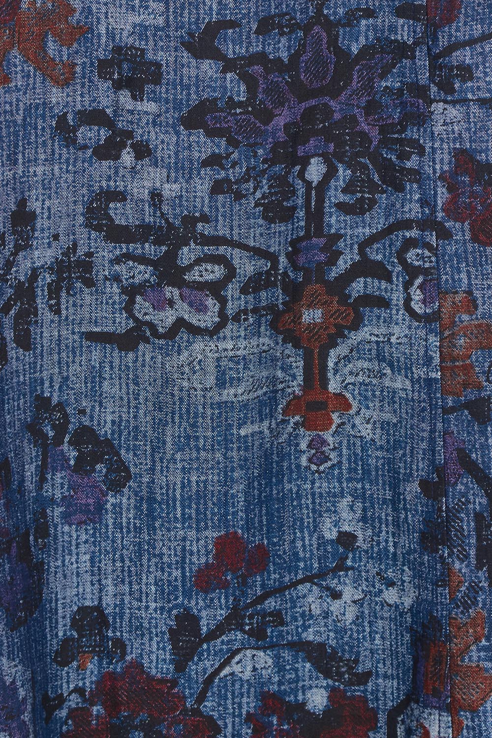 Product shot of the Tabriz Skirt in colour Tabriz (Blue), detail