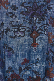 Product shot of the Tabriz Skirt in colour Tabriz (Blue), detail