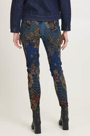 Model Madeline wearing size 10 of the Reversible Jeans in colour Maluku (Blue), from the back