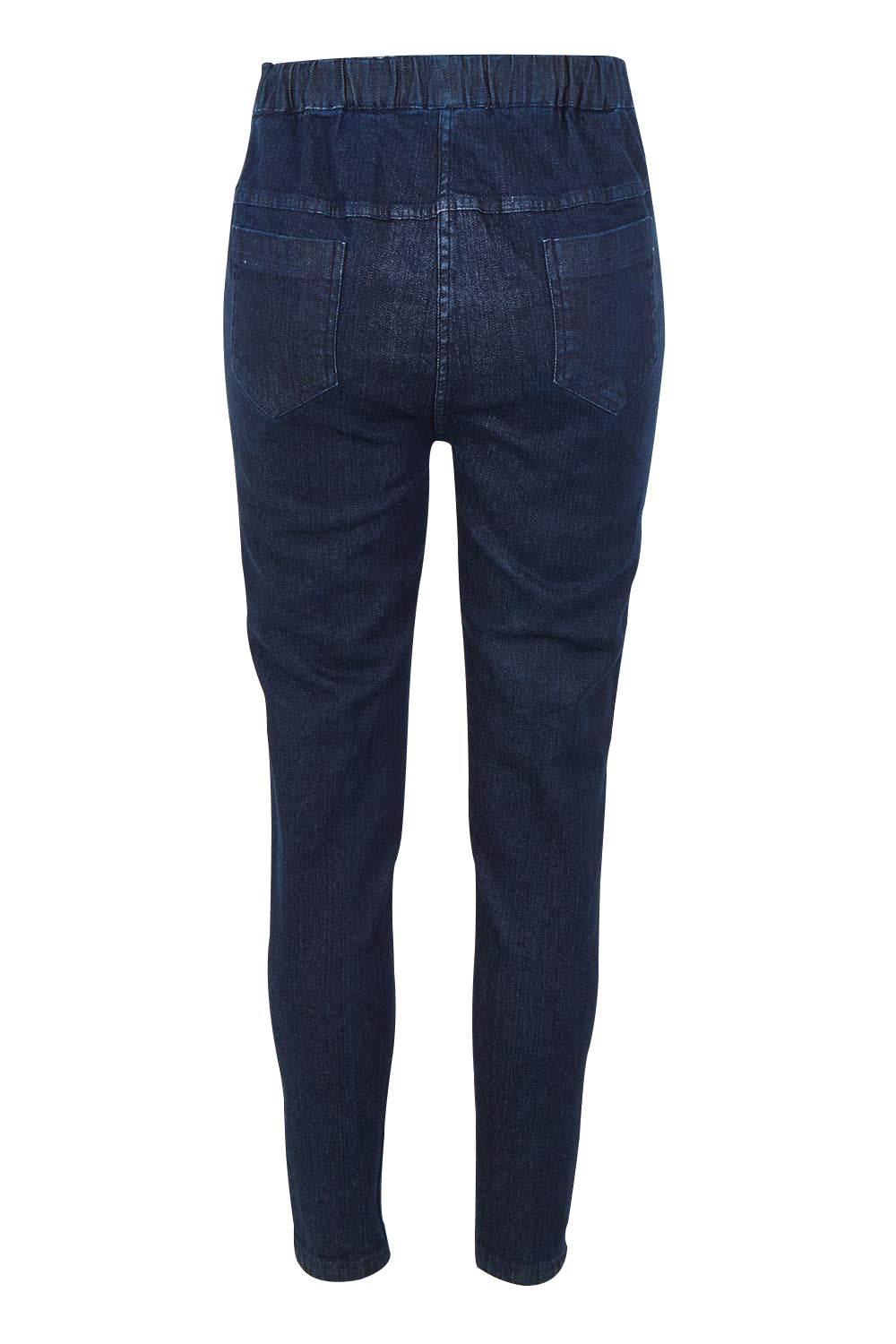 Product shot of the Reversible Jeans in colour Maluku (Blue), from the back