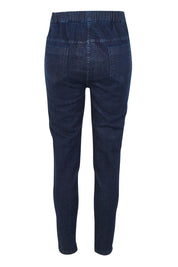 Product shot of the Reversible Jeans in colour Maluku (Blue), from the back