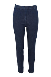 Product shot of the Reversible Jeans in colour Maluku (Blue), from the front