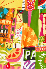 Product shot of the Ocampo Shift Sleeveless Dress in colour Print, detail