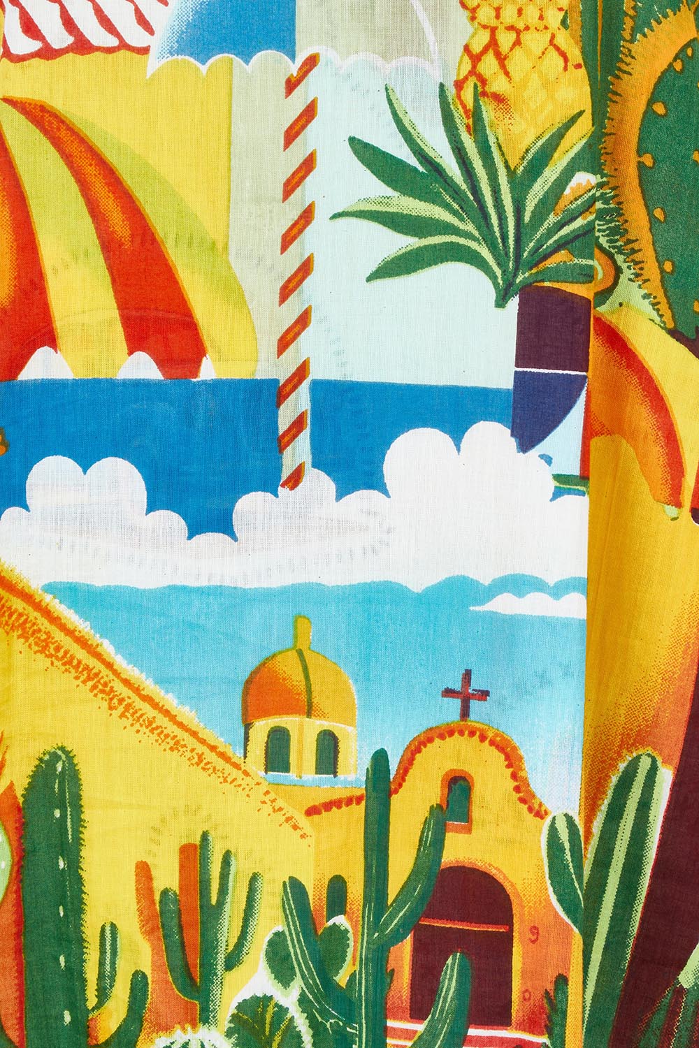 Product shot of the Short Sleeve Reversible Cotton Dress in colour Guatemala, detail