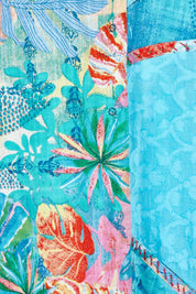 Product shot of the Cotton Patch Dress in colour Malvinas, detail