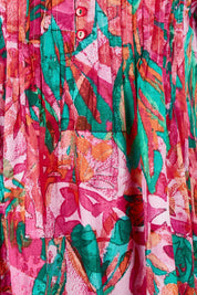 Product shot of the Ezy Fit Cotton Dress in colour Saopaulo, detail