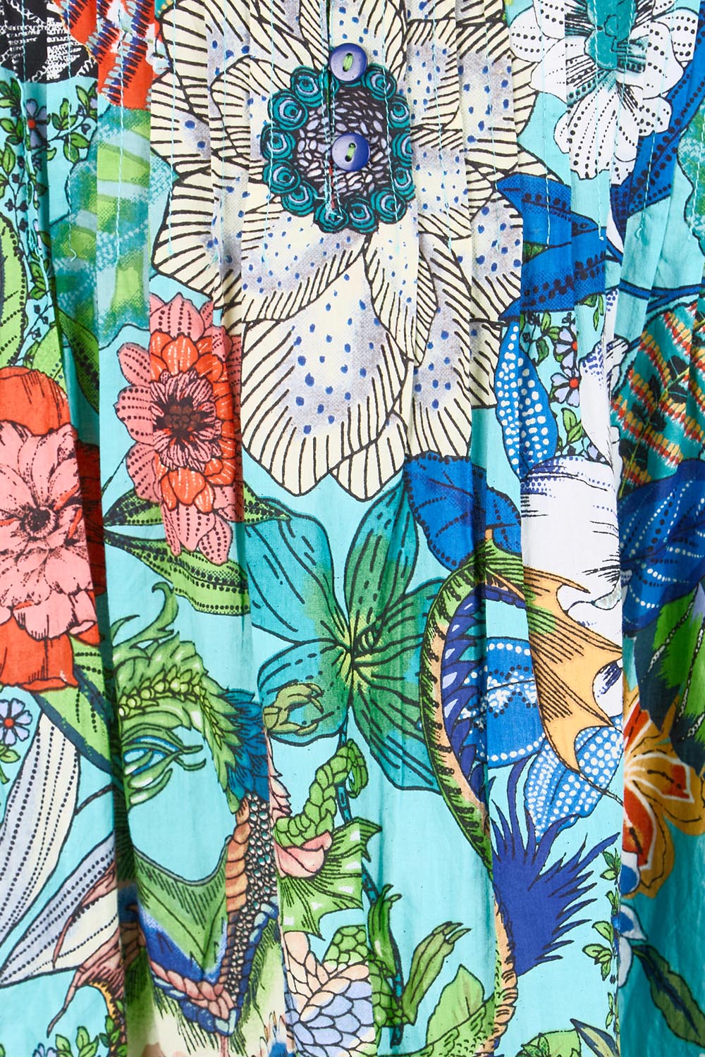 Product shot of the Easy Fit Dress – Print in colour Print, showing detail