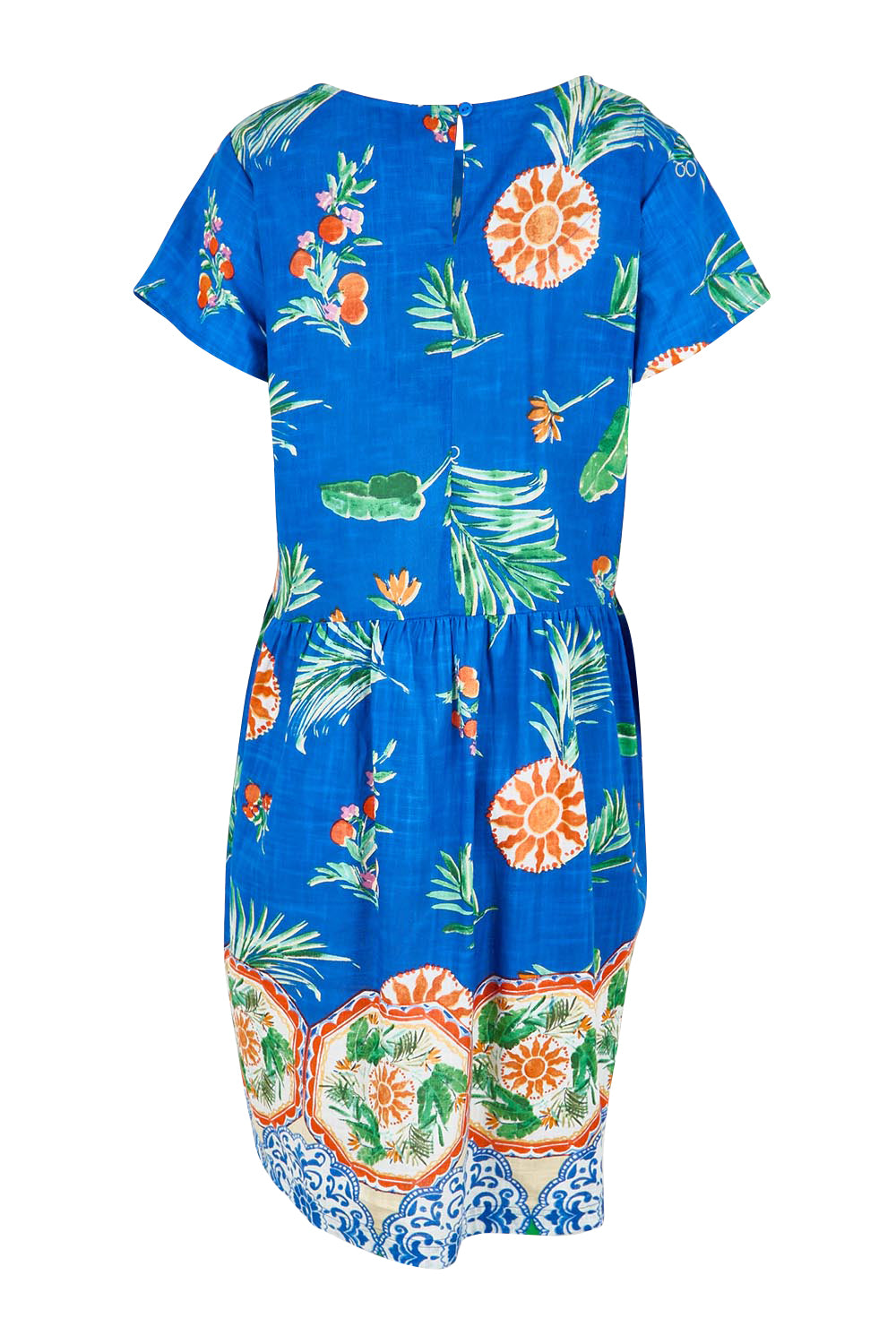 Product shot of the Boxy Dress – Print in colour Print, from the back