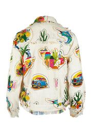 Product shot of the Guatemala Cotton Jacket in colour Guatemala, from the back