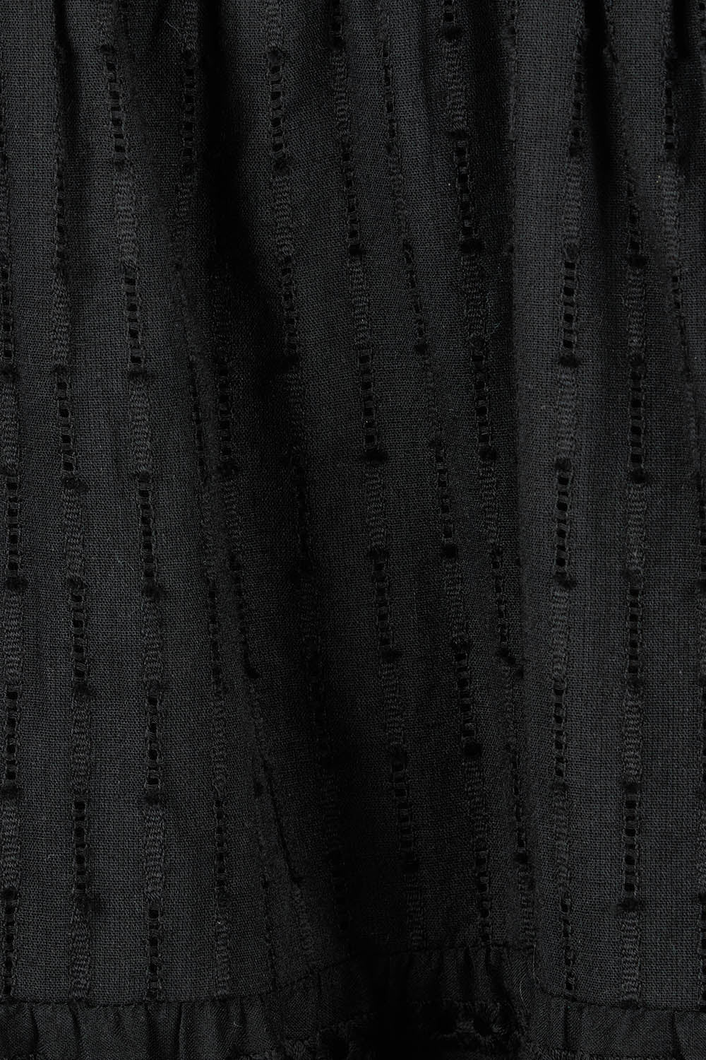 Product shot of the Essential Broderie Layers Cotton Dress in colour Black (Black), detail