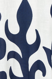 Product shot of the Frill Sleeve Contemporary Cotton Dress in colour Nazca, detail