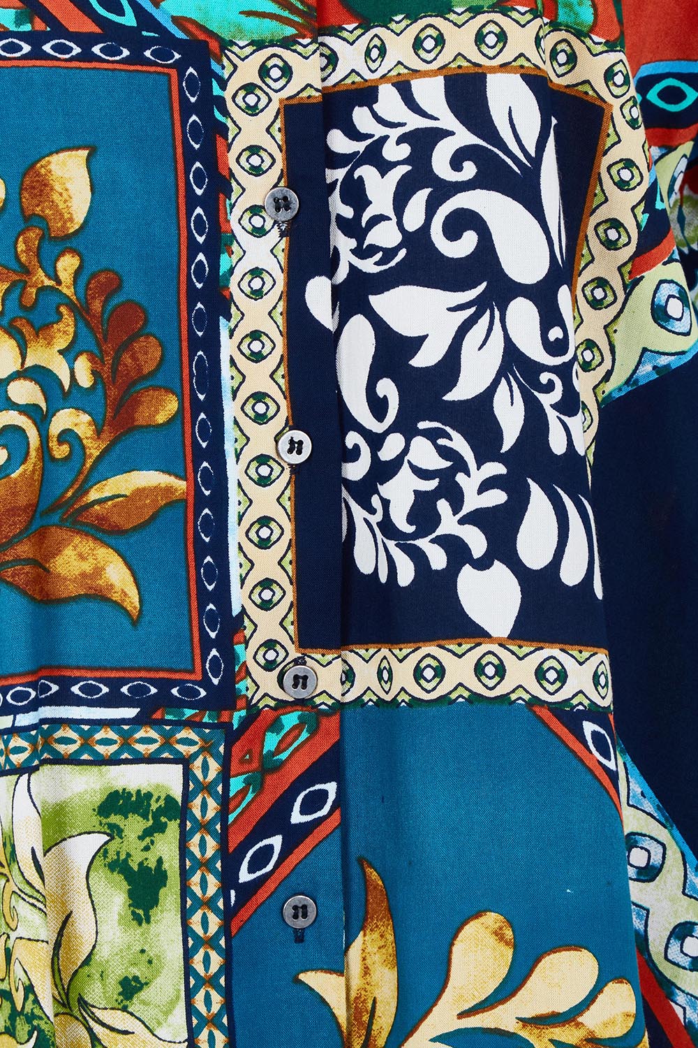 Product shot of the Shirt Dress in colour Cabofria, detail