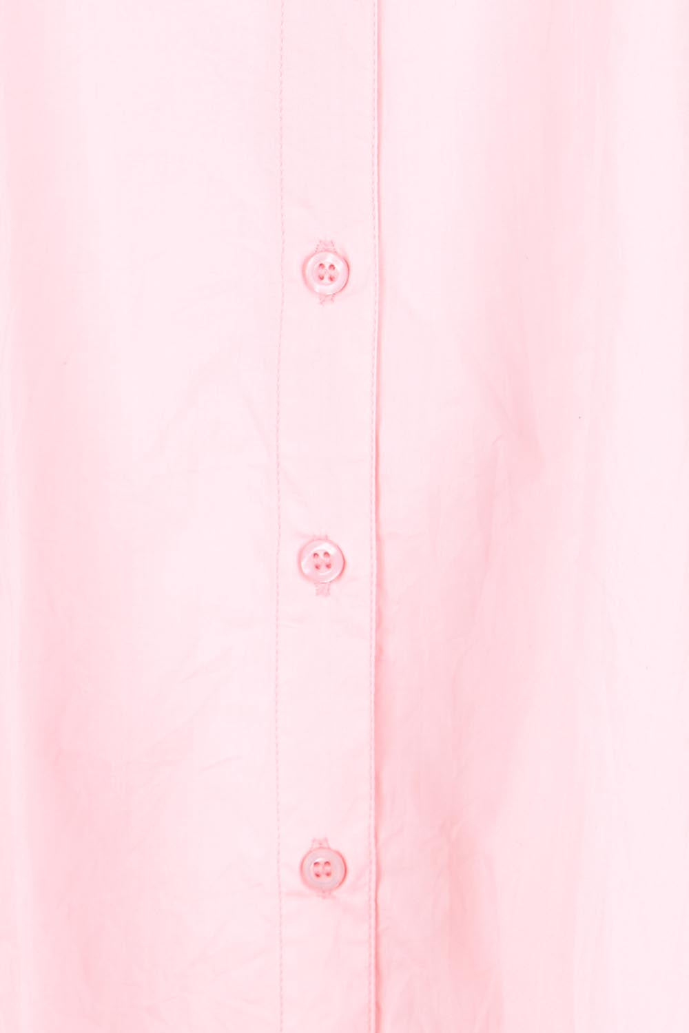 Product shot of the Essentials Poplin Flair Collar Cotton Dress - Pink in colour Pink, showing detail